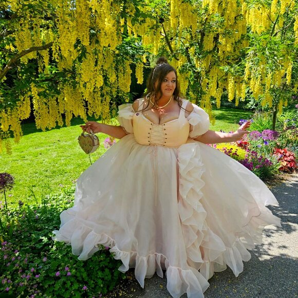 Selkie Tops - Selkie Castle Pink Soft Corset - size 5x